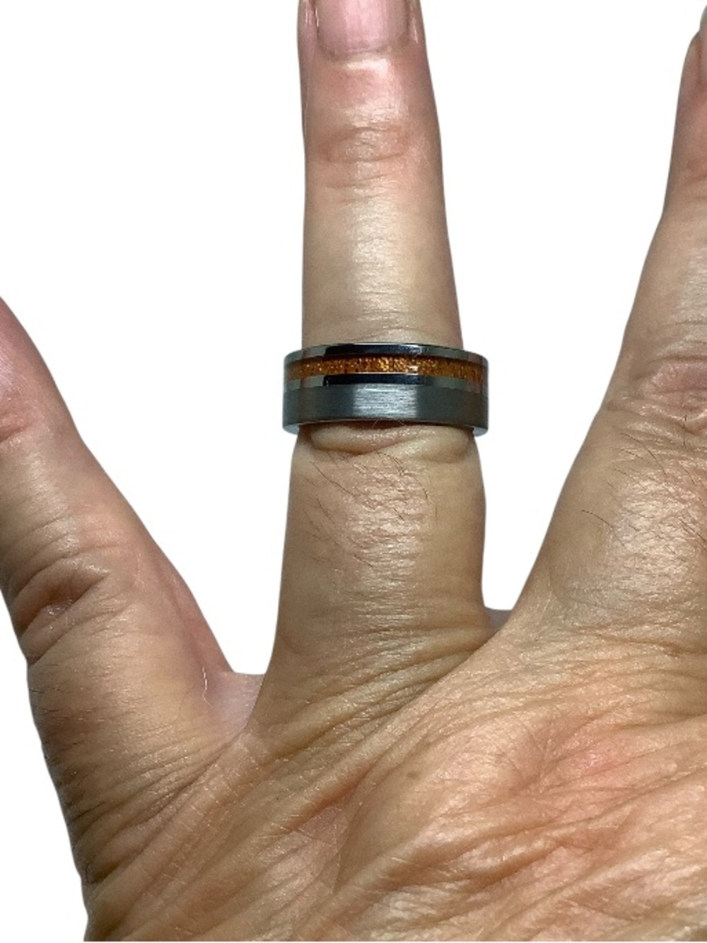 Unisex Tungsten carbide wedding / right hand band ring